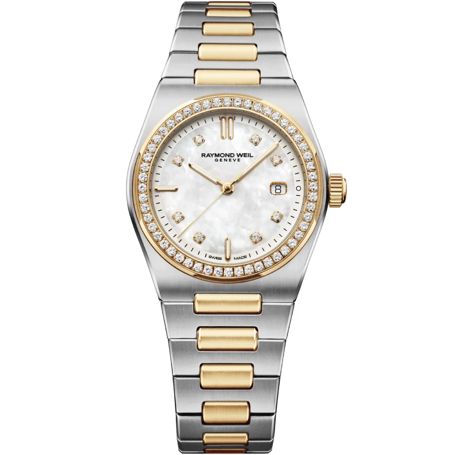 Raymond Weil 1250-SPS-97081 A.R.T. - Дамски ръчен часовник с кварцов механизъм - корпус Стомана - Стомана - Седеф