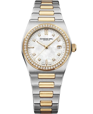 Raymond Weil 1250-SPS-97081 A.R.T. - Дамски ръчен часовник с кварцов механизъм - корпус Стомана - Стомана - Седеф