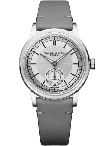 Raymond Weil 2130-STC-65001 Millesime - Унисекс ръчен часовник с автоматичен механизъм - корпус Стомана - Естествена кожа - Сребрист