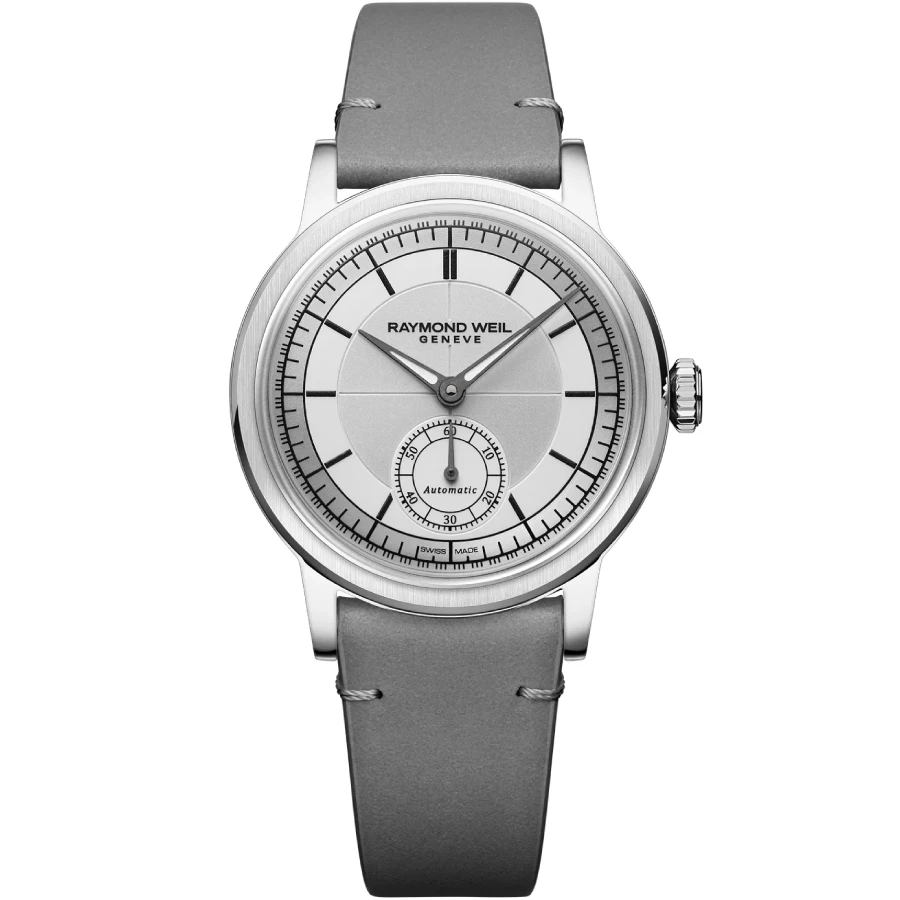 Raymond Weil 2130-STC-65001 Millesime - Унисекс ръчен часовник с автоматичен механизъм - корпус Стомана - Естествена кожа - Сребрист