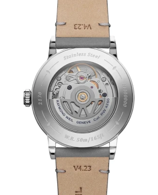 Raymond Weil 2130-STC-65001 Millesime - Унисекс ръчен часовник с автоматичен механизъм - корпус Стомана - Естествена кожа - Сребрист