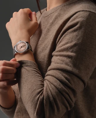 Raymond Weil 2130-STC-80001 Millesime - Унисекс ръчен часовник с автоматичен механизъм - корпус Стомана - Естествена кожа - Розов