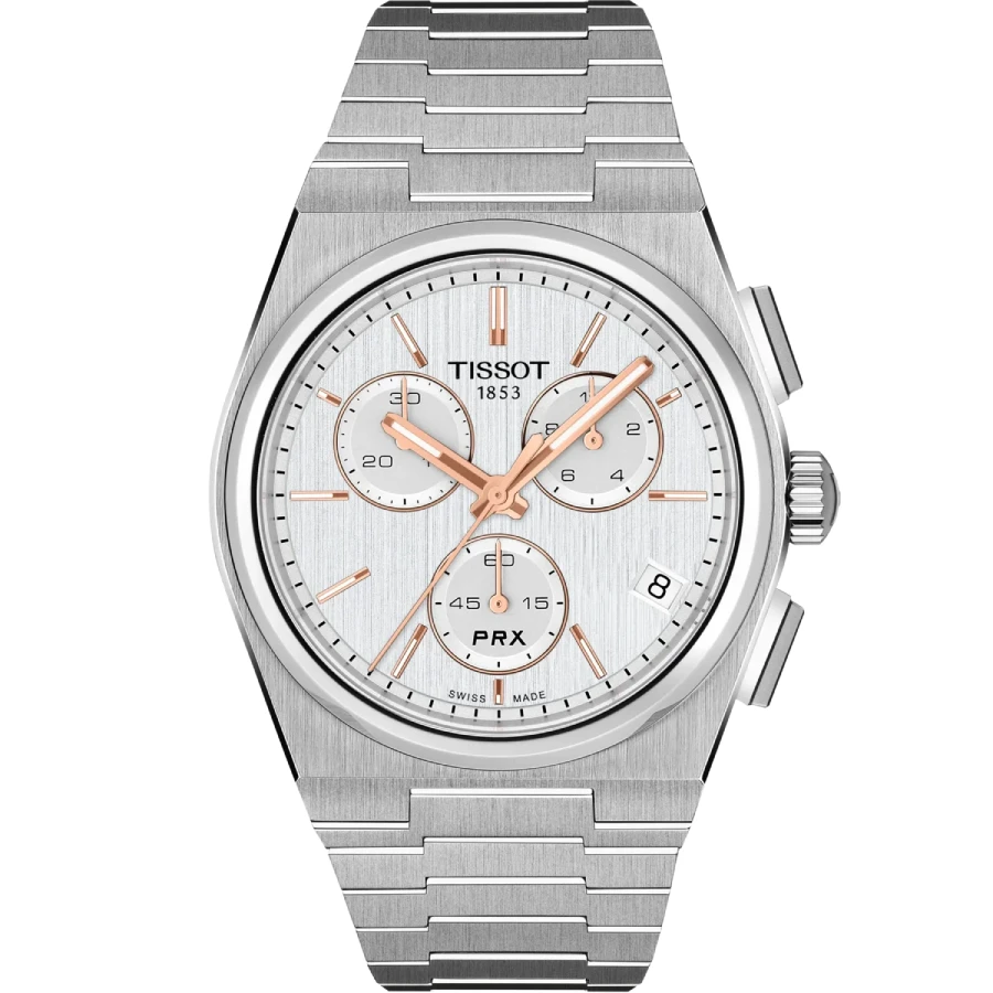 Tissot T137.417.11.031.00 PRX - Унисекс ръчен часовник с кварцов механизъм - корпус Стомана - Стоманена верижка - Сив