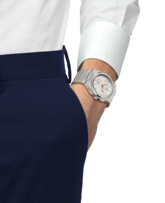 Tissot T137.417.11.031.00 PRX - Унисекс ръчен часовник с кварцов механизъм - корпус Стомана - Стоманена верижка - Сив