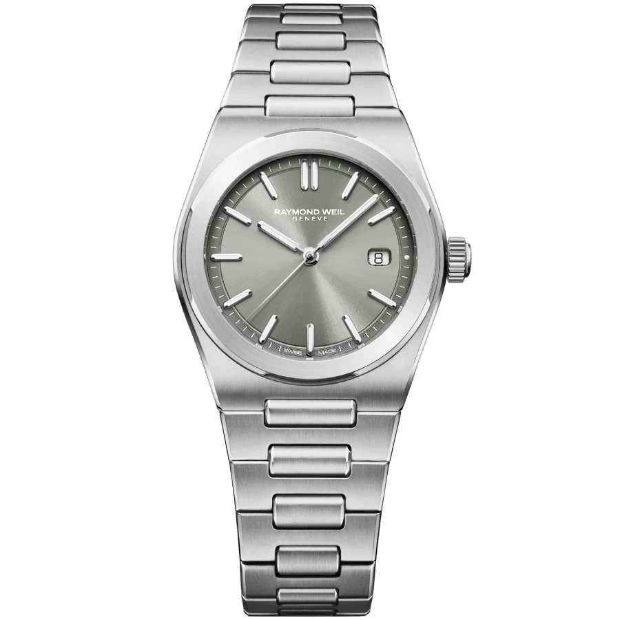 Raymond Weil 1250-ST-52001 - Дамски ръчен часовник с кварцов механизъм - корпус Стомана - Стомана - Зелен