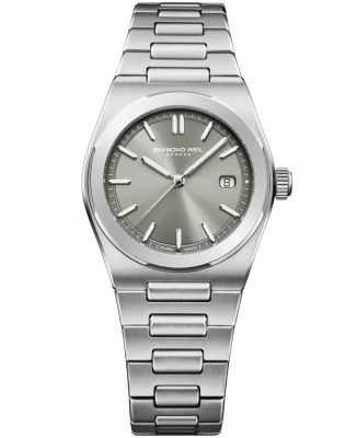 Raymond Weil 1250-ST-52001 - Дамски ръчен часовник с кварцов механизъм - корпус Стомана - Стомана - Зелен