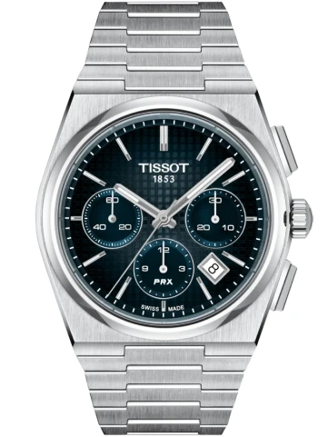 Tissot T137.427.11.041.01 PRX - Унисекс ръчен часовник с автоматичен механизъм - корпус Стомана - Стоманена верижка - Син
