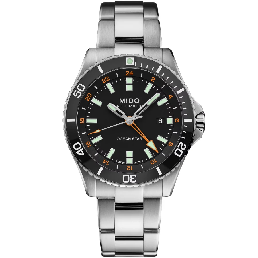 MIDO M026.629.11.051.01 Ocean Star - Унисекс ръчен часовник с автоматичен механизъм - корпус Стомана - Стомана - Черен Оранжев