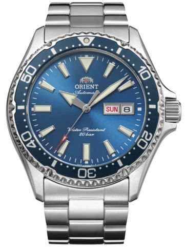 Orient RA-AA0824L Mako V - Унисекс ръчен часовник с автоматичен механизъм - корпус Стомана - Стомана - Син