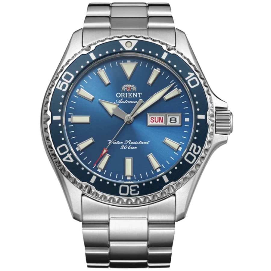 Orient RA-AA0824L Mako V - Унисекс ръчен часовник с автоматичен механизъм - корпус Стомана - Стомана - Син