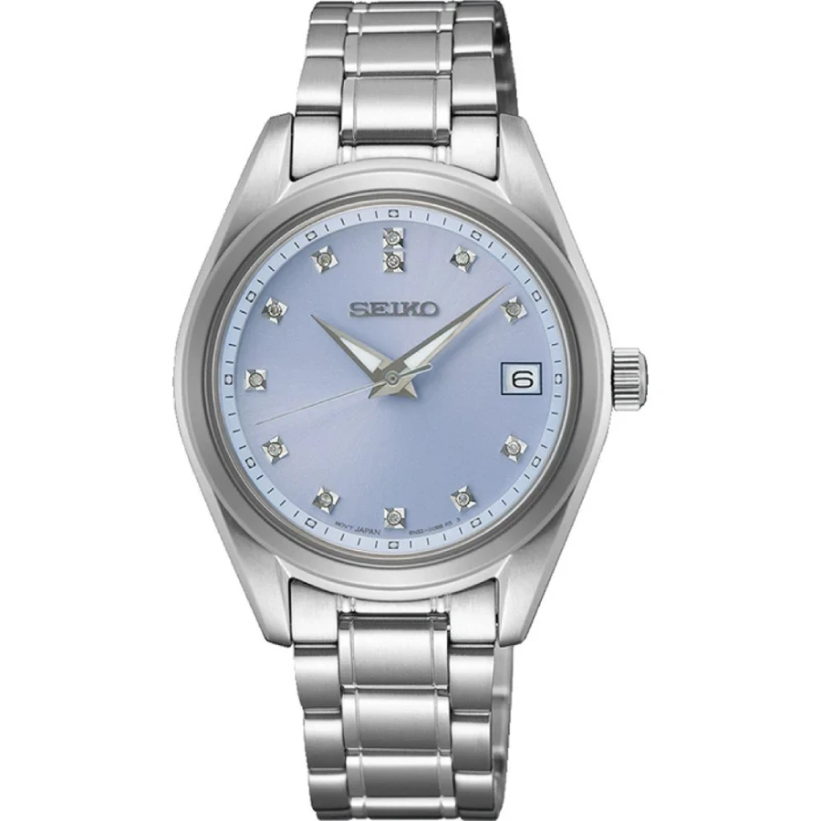 Seiko SUR581P1 Classic - Дамски ръчен часовник с кварцов механизъм - корпус Стомана - Стоманена верижка - Син