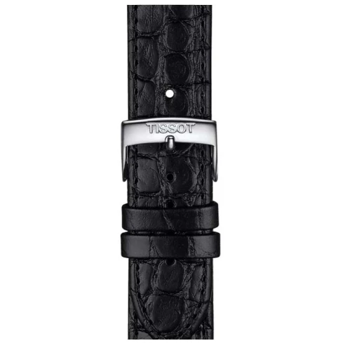 Мъжки ръчен часовник с кварцов механизъм - корпус от Стомана - Естествена кожа - цвят Черен Черен