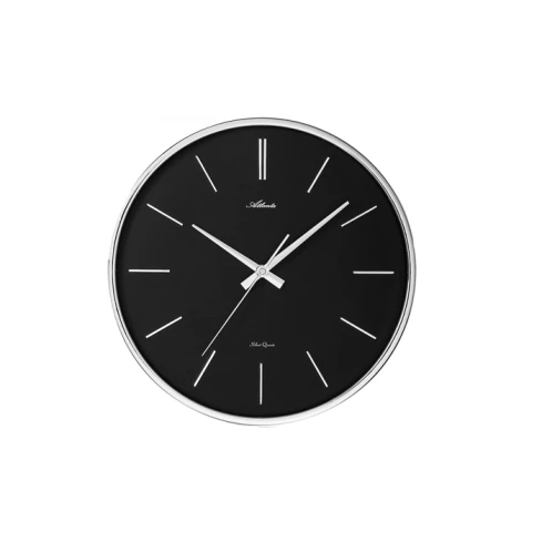 Унисекс стенен часовник с кварцов механизъм - цвят Черен