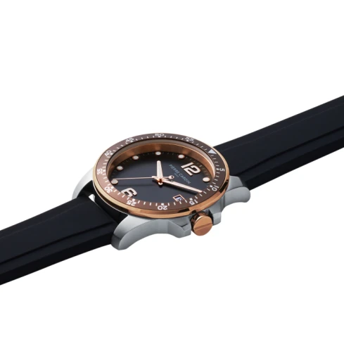 Мъжки ръчен часовник с кварцов механизъм - корпус от Стомана - Стоманена верижка - цвят Черен