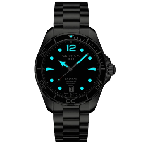 Мъжки ръчен часовник с кварцов механизъм - корпус от Стомана и алуминий - Стоманена верижка - цвят Син Сив