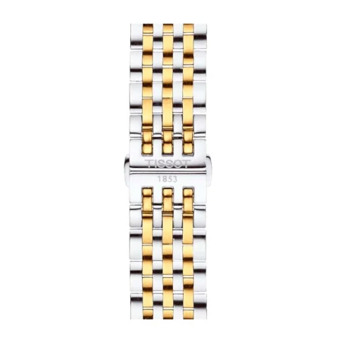 Мъжки ръчен часовник с кварцов механизъм - корпус от Стомана - Стоманена верижка - цвят Бял Злато