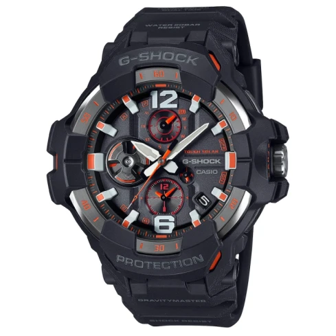 Мъжки ръчен часовник с кварцов механизъм - корпус от Полимер - Полимер - цвят Черен Черен