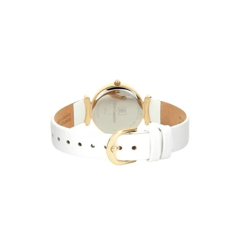 Дамски ръчен часовник с кварцов механизъм - корпус от Стомана - Естествена кожа - цвят Седеф Бял