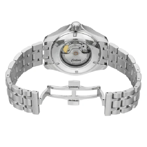 Мъжки ръчен часовник с автоматичен механизъм - корпус от Стомана - Стоманена верижка - цвят Зелен Сив