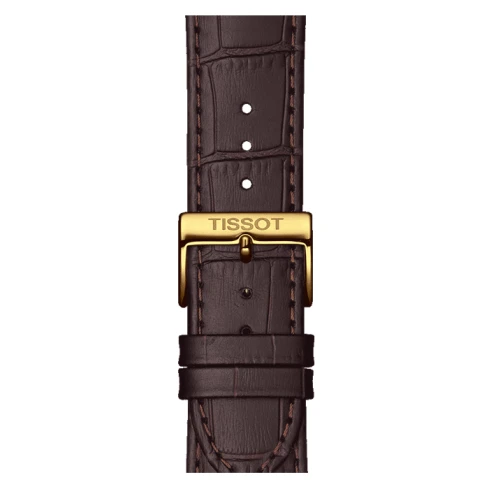 Мъжки ръчен часовник с кварцов механизъм - корпус от Стомана - Естествена кожа - цвят Бежов Кафяв