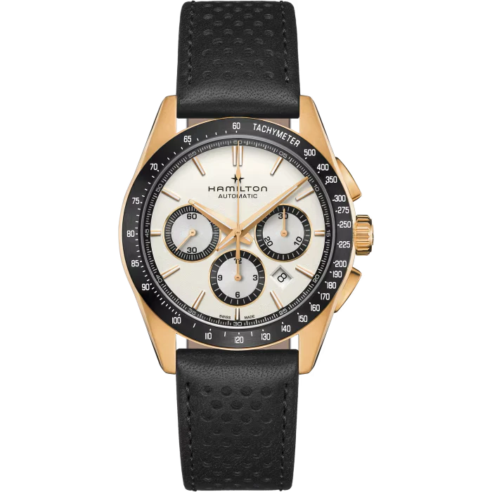 Мъжки ръчен часовник с автоматичен механизъм - корпус от Стомана - Естествена кожа - цвят Бежов Черен