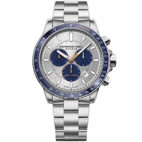 Мъжки ръчен часовник с кварцов механизъм - корпус от Стомана - Стоманена верижка - цвят Сребрист Сив