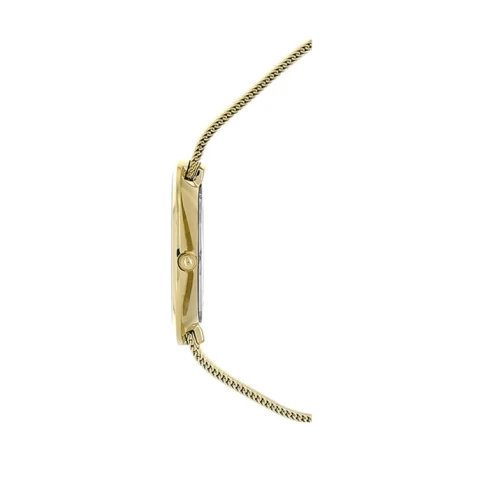 Дамски ръчен часовник с кварцов механизъм - корпус от Стомана - Меш - цвят Седеф Злато