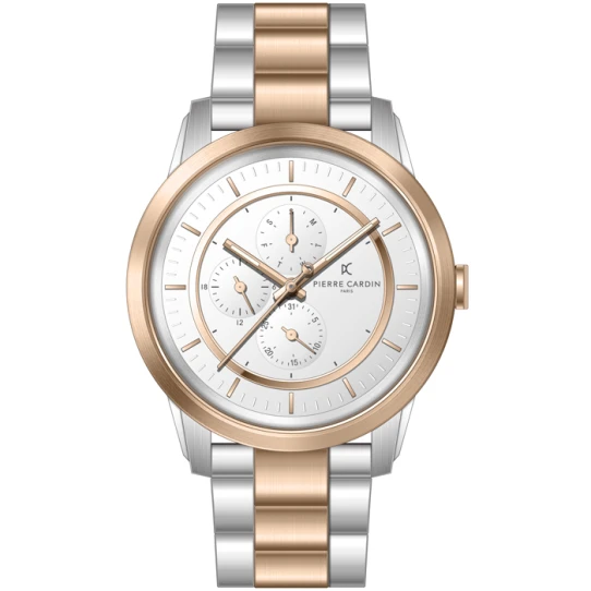 Мъжки ръчен часовник с кварцов механизъм - корпус от Стомана - Стоманена верижка - цвят Сребрист Сив