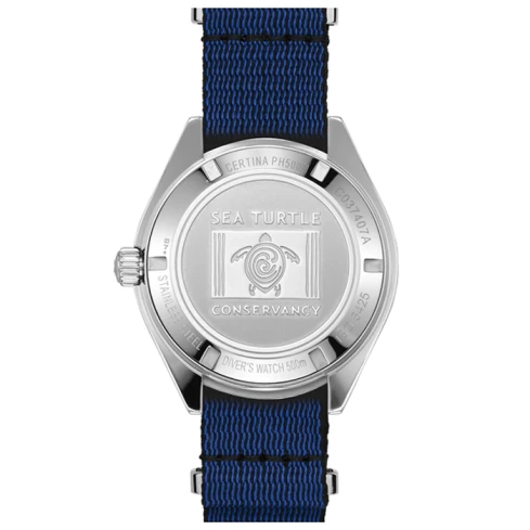 Мъжки ръчен часовник с автоматичен механизъм - корпус от Стомана и алуминий - Нато каишка - цвят Син Син