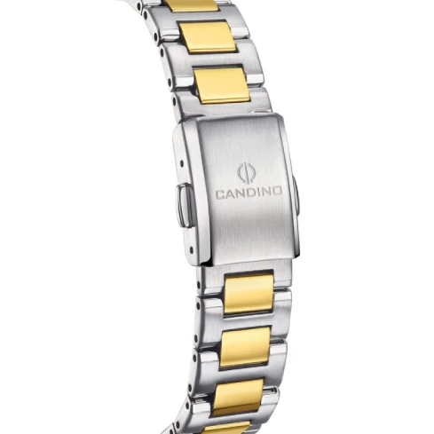 Мъжки ръчен часовник с кварцов механизъм - корпус от Стомана - Стоманена верижка - цвят Бял