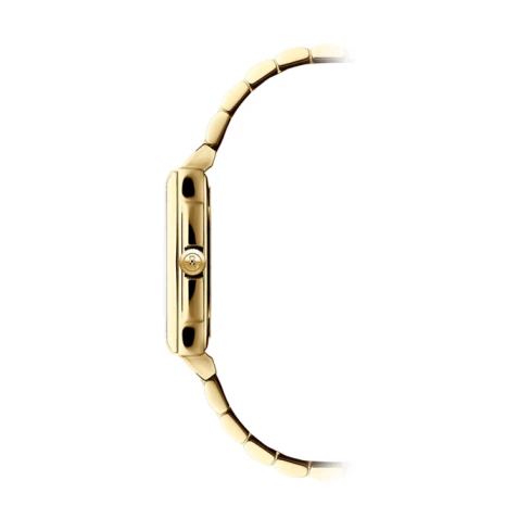 Дамски ръчен часовник с кварцов механизъм - корпус от Стомана - Стоманена верижка - цвят Седеф Злато