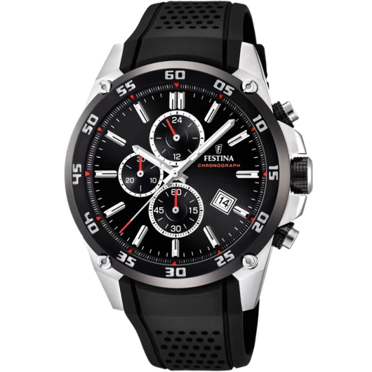 Мъжки ръчен часовник с кварцов механизъм - корпус от Стомана - Силиконова каишка - цвят Черен Черен