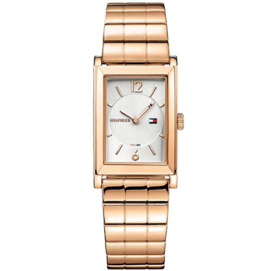 Дамски ръчен часовник с кварцов механизъм - корпус от Стомана - Стоманена верижка - цвят Бял Розово Злато