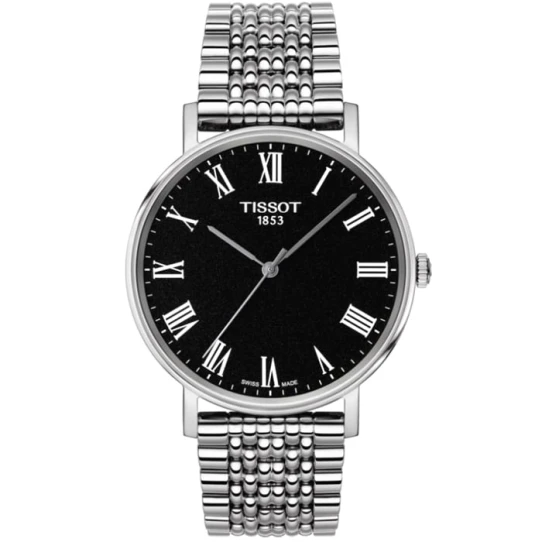 Дамски ръчен часовник с кварцов механизъм - корпус от Стомана - Стоманена верижка - цвят Черен Сив