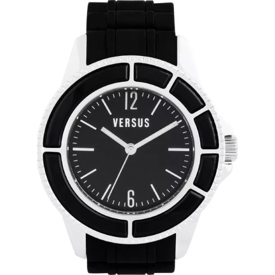 Унисекс ръчен часовник с кварцов механизъм - корпус от Стомана - Каучук - цвят Черен Черен