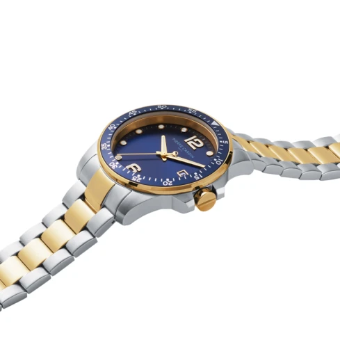 Мъжки ръчен часовник с кварцов механизъм - корпус от Стомана - Стоманена верижка - цвят Син