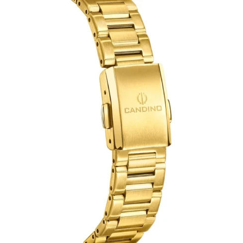 Дамски ръчен часовник с кварцов механизъм - корпус от Стомана и злато 18К - Стоманена верижка - цвят Син