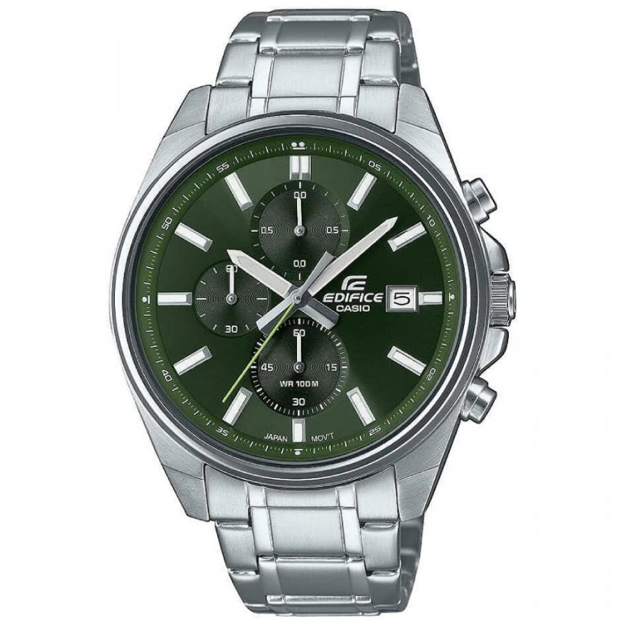 Casio EFV-610D-3CVUEF Edifice - Мъжки ръчен часовник с кварцов механизъм - корпус Стомана - Стоманена верижка - Зелен
