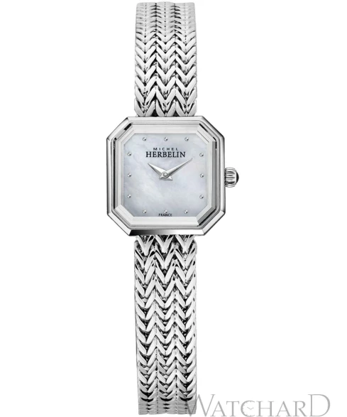 Дамски ръчен часовник с кварцов механизъм - корпус от Стомана - Стоманена верижка - цвят Сив Сив