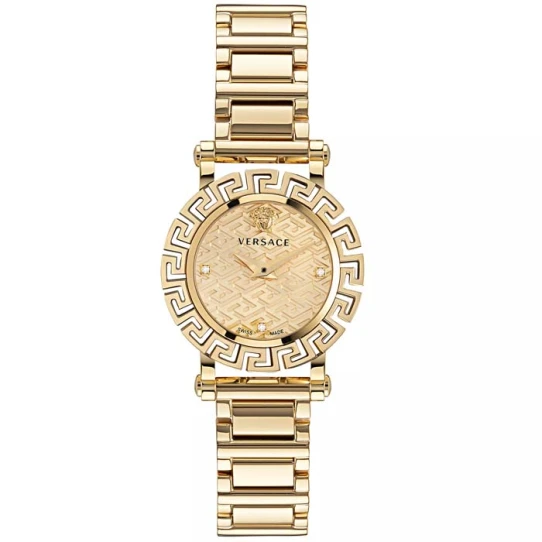 Дамски ръчен часовник с кварцов механизъм - корпус от Стомана - Стоманена верижка - цвят Злато Злато