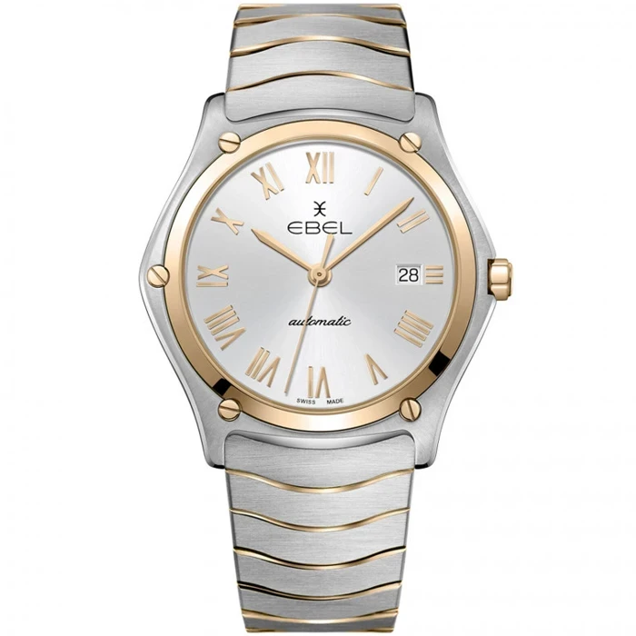 Ebel 1216432M Sport Classic - Мъжки ръчен часовник с механичен механизъм - корпус Стомана - Стоманена верижка - Сребрист Розово Злато