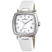 Дамски ръчен часовник с кварцов механизъм - корпус от Стомана - Естествена кожа - цвят Бял Бял