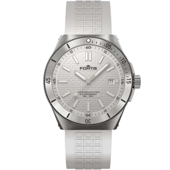 Дамски ръчен часовник с автоматичен механизъм - корпус от Стомана - Каучук - цвят Бял Бял