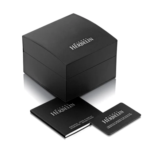 Мъжки ръчен часовник с кварцов механизъм - корпус от Стомана - Текстил и естествена кожа - цвят Черен Син