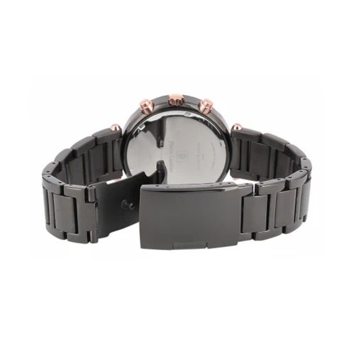 Мъжки ръчен часовник с кварцов механизъм - корпус от Стомана - Стоманена верижка - цвят Черен Черен