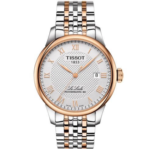 Мъжки ръчен часовник с автоматичен механизъм - корпус от Стомана - Стоманена верижка - цвят Сребрист Розово Злато