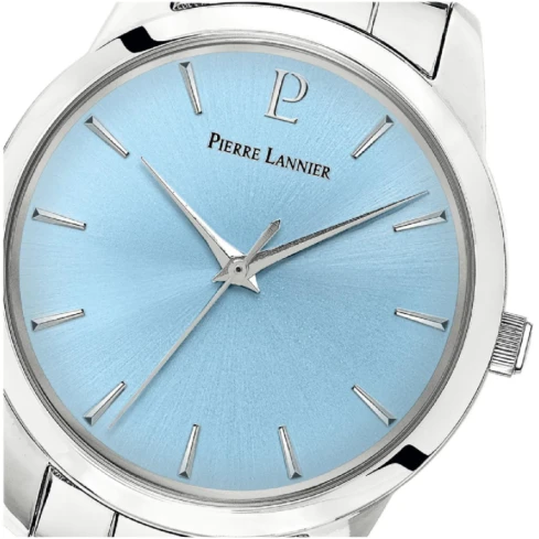 Дамски ръчен часовник с кварцов механизъм - корпус от Стомана - Стоманена верижка - цвят Син Сив