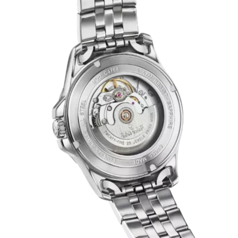 Мъжки ръчен часовник с автоматичен механизъм - корпус от Стомана - Стоманена верижка - цвят Сребрист Сив