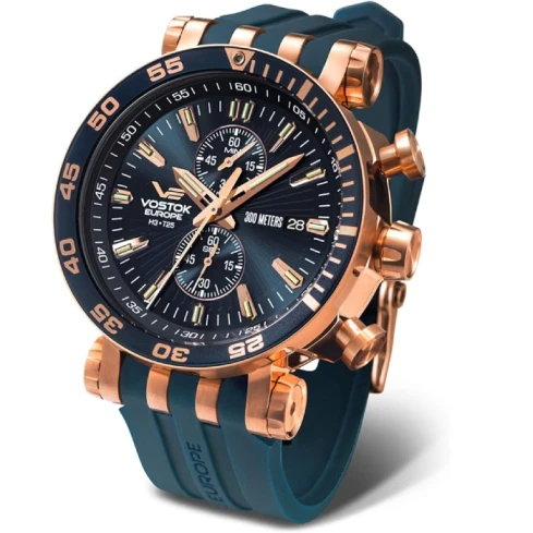 Мъжки ръчен часовник с кварцов механизъм - корпус от Стомана - Естествена кожа - цвят Син Зелен