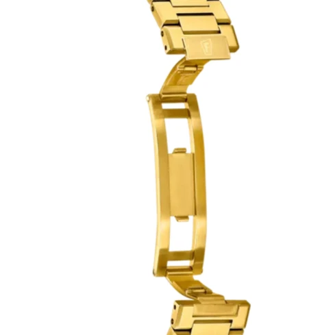 Мъжки ръчен часовник с кварцов механизъм - корпус от Стомана - Стоманена верижка - цвят Сребрист Злато